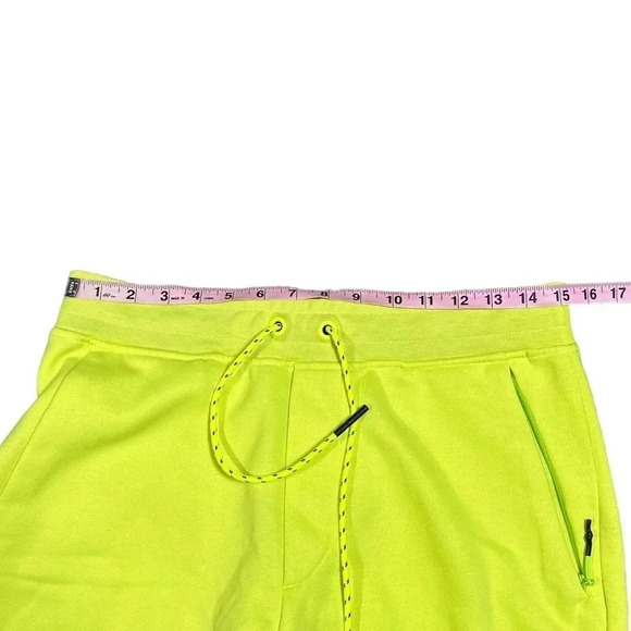 RLX Ralph  Lauren Magic Fleece Neon Yellow Sweat Shorts Mens Small - Picture 8 of 11